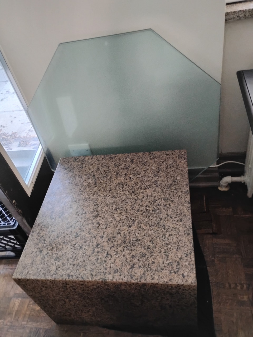 Granite Cube Table - Glass Top | Other Tables | City of Toronto | Free ...