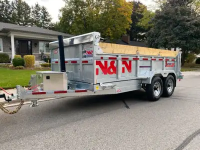 2024 N&N 7’ x 14’ 7 Ton Galvanized Dump Trailer Barely used. Stored covered. Never used in rain or s...