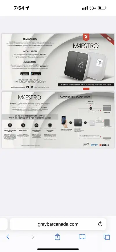 New in box beautiful thermostats all digital adjustable from stelpro for baseboard heaters I think t...