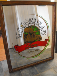Mancave Collectibles - Large Moosehead Lager Beer Mirror