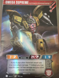 omega supreme transformers promo card tgc