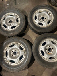 15” steel Rims 5x 114.3 bolt pattern w/ Michelin x ice tires