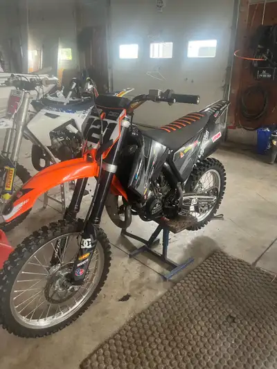 KTM 105. Just had new top end with new cylinder sleeve and new head. Bottom end done this past winte...