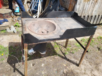 Black Smith  forge with kilm top  for melting aluminium