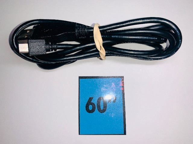 PS3+PS4-ORIGINAL PS MOVE CONTROLLER MICRO USB CABLE 60" (C002) dans Consoles classiques  à Ville de Montréal - Image 2