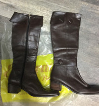 Boots upper Leather sole (New) women knee high & over ankle high