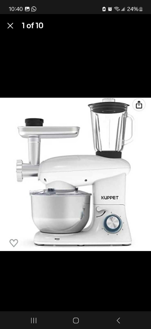 KUPPET 3 in 1 Stand Mixer -Meat Grinder, Juice Blender, Food Mix dans Robots culinaires et mélangeurs  à Ville de Montréal - Image 2