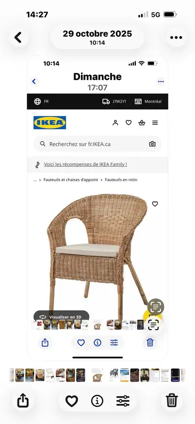 4 chaises en rotin neuves, View more