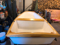 8 foot fiberglass pram, row boat.