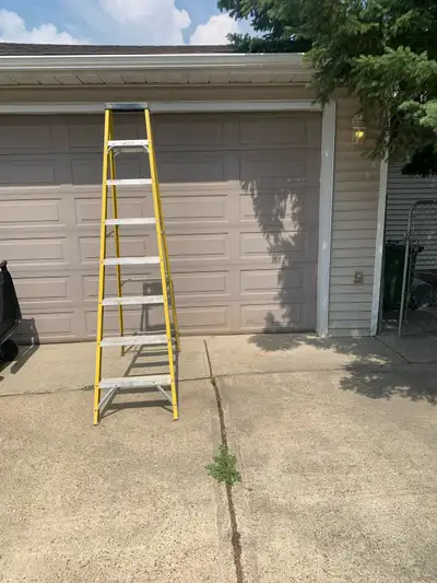 This is an eight foot step ladder, perfect for reaching those high places around the house or on the...