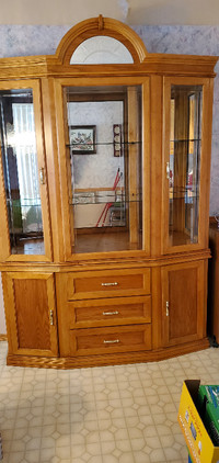 Oak china cabinet