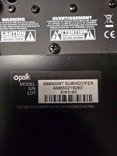 Polk soundbar and subwoofer, View more