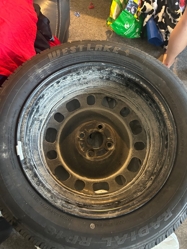 Brand new summer tires 195/60R16 on steel rims 4x100 bolt patern in Tires & Rims in Sudbury - Image 2
