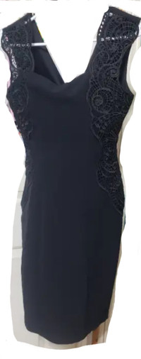 Avelina Black Lace Midi Dress