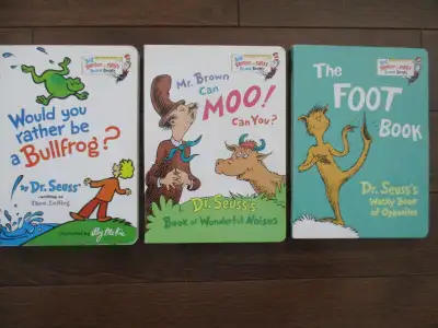 3 Vintage Dr. Seuss Books - Big Bright and Early Board Books - Mr. Brown Can Moo! Can You? - Would Y...