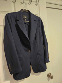 Banana Republic Ponte Blazer - Petite, Large, Navy Blue