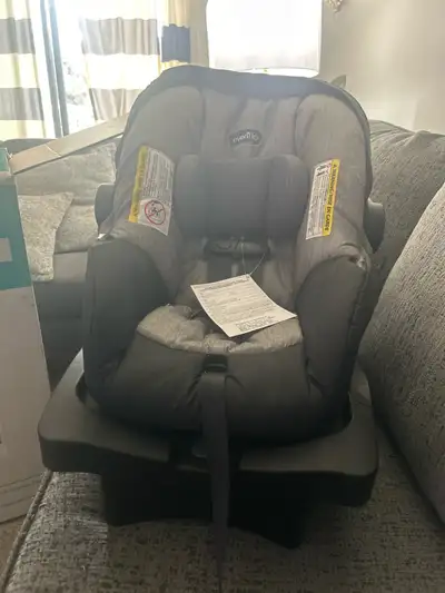 Brand new evenflo car seat, only taking out of box for pictures, we purchased for 295