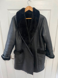 Manteau cuir véritable