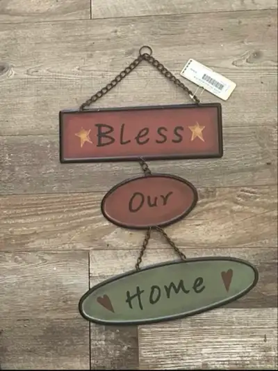 Bless Our Home Hanging Sign, View more