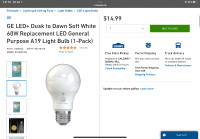 Dusk to dawn led light bulb, led bulb, outdoor, auto bulb