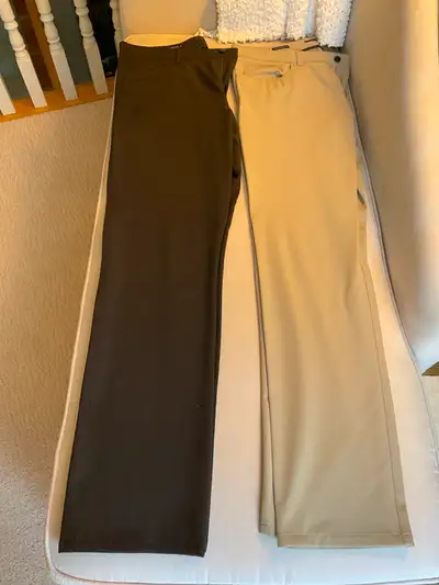 Please see attached pictures of seven pair of men's casual pants, all tailored to size 36 waist with...