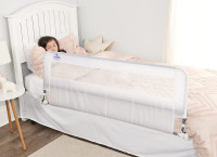 NEW Regalo 54-inch Extra Long HideAway Bedrail, White