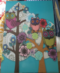 1999 IKEA OWL WALL ART  "Solmyra"