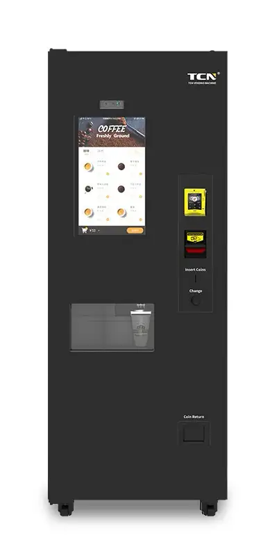 Slim Coffee Vending Machine Ground Coffee Bean To Cup, Drop Cup, View more