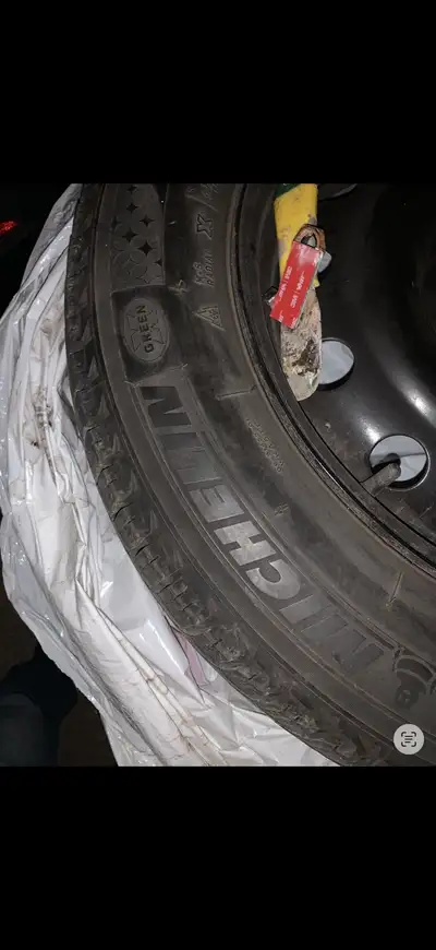 Price is per tire, it is a set of 4. Price can be negotiated. The tires were lightly used for 2 seas...