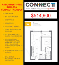 1 BEDROOM CONDO ASSIGNMENT DEAL!