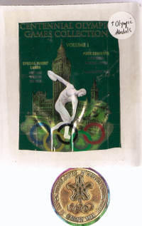 Centennial Olympics Card Set and Olympic Medal Pogs Set