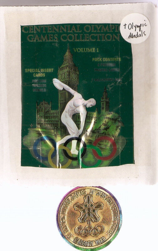 Centennial Olympics Card Set and Olympic Medal Pogs Set in Arts & Collectibles in St. Catharines