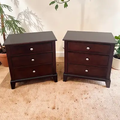 Espresso walnut nightstands, View more