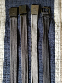 Boys Cloth and Leather Belts Size 28 W