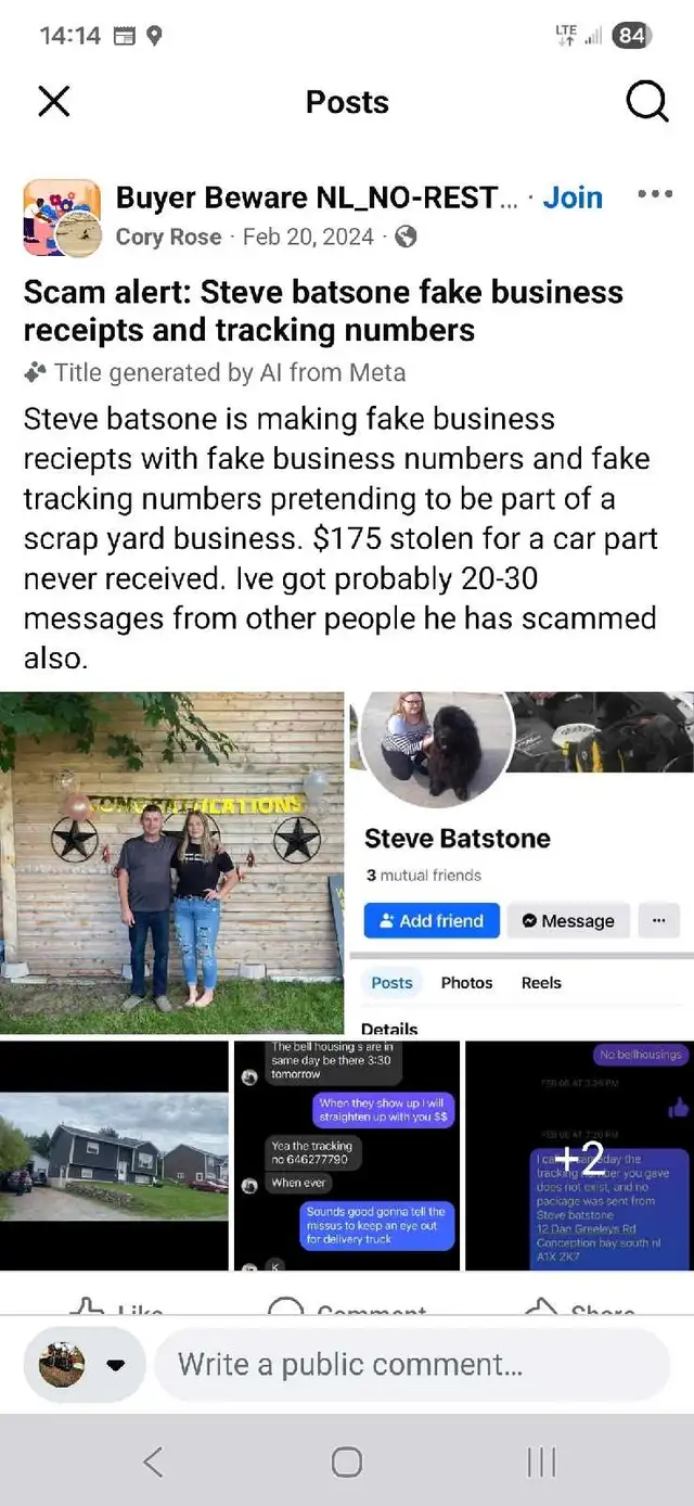 P.S.A SCAM ALERT437432152427735042