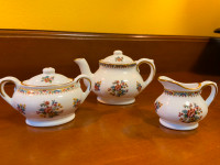 Mint Coalport Bone China MING ROSE Pattern Miniature 5 Piece Set