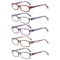 MAEOWN 5 Pack Reading Glasses for Women 2.75