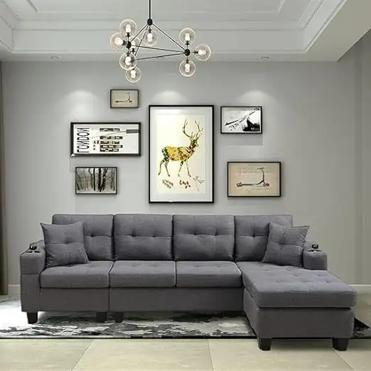 Exclusive Deals Best-Selling Sectional Sofa Reversible New Couch in Couches & Futons in Napanee - Image 4