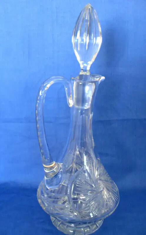 CARAFE  CRYSTAL VINTAGE PINWHEEL CRYSTAL DECANTER in Arts & Collectibles in West Island - Image 5