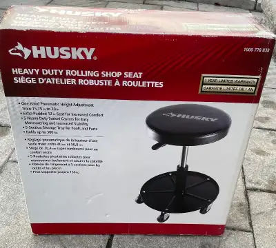 HUSKY Heavy Duty Rolling Shop Seat, View more