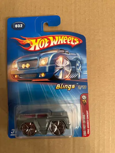 Hot Wheels 2005 #032 Blings #2 of 10 First Editions Ford Bronco Concept Gray(222)
