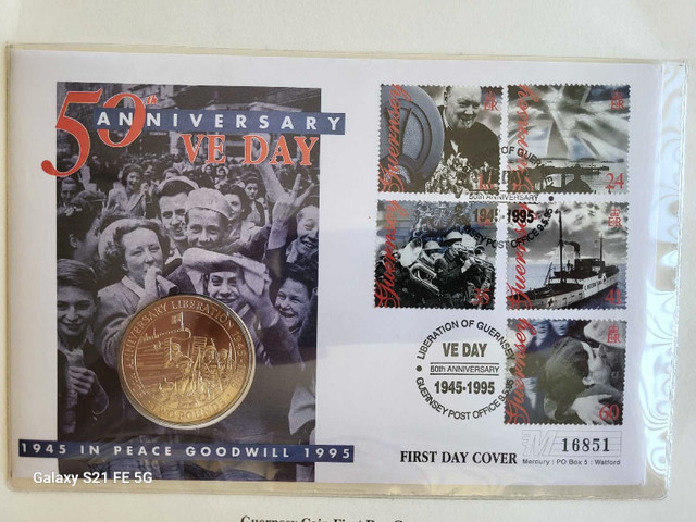 50th Anniversary VE Day First Day Cover in Hobbies & Crafts in Peterborough - Image 2