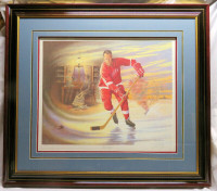 GORDIE HOWE, Gallery-Framed James Lumbers Limited Edition Print