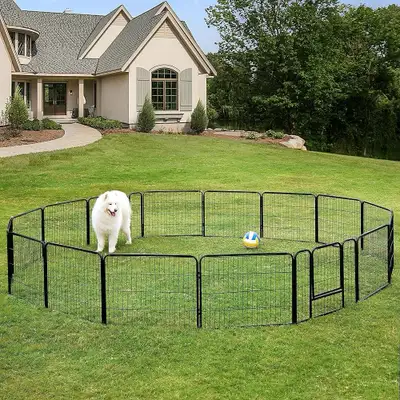 16 Dog Playpen 24" height , Indoor Metal Pet Exercise Fence, View more