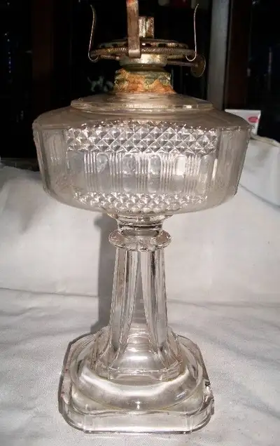 Vintage Glass Oil Lamp, View more