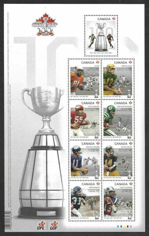 2012 Grey Cup Souvenir Stamp Sheet 9 Permanent Stamps in Arts & Collectibles in Oshawa / Durham Region - Image 2