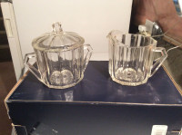 Cream & Sugar Bowl Crystal Set