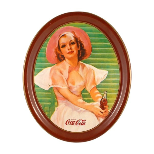 Coca-Cola 1977 Reproduction of 1938 Calendar Pink Lady Tray in Arts & Collectibles in Markham / York Region