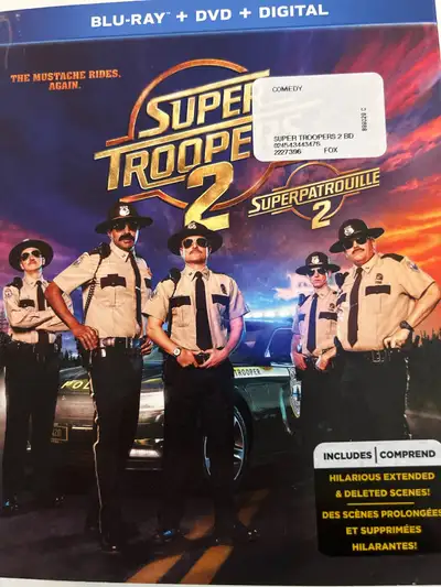 Superpatrouille 2 film Blu-ray et DVD bilingue : anglais et français.: À vendre 11$ Shipping 5$. Sli...