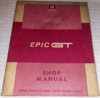 1970 EPIC GT Shop Manual GM OEM